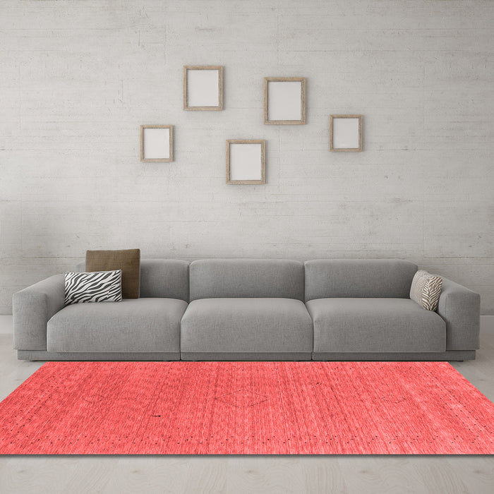 Contemporary Red Washable Rugs
