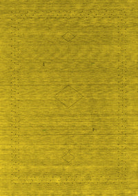 Abstract Yellow Contemporary Rug, con2484yw