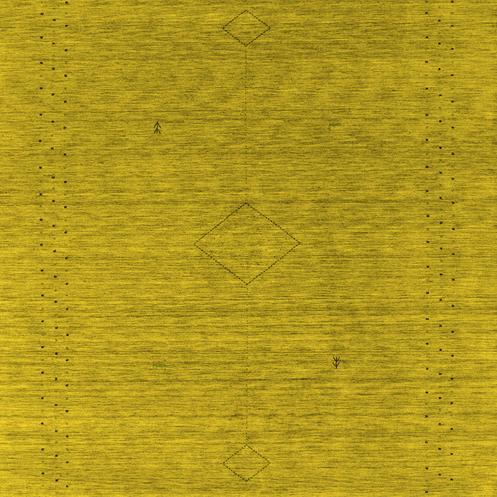 Abstract Yellow Contemporary Rug, con2484yw
