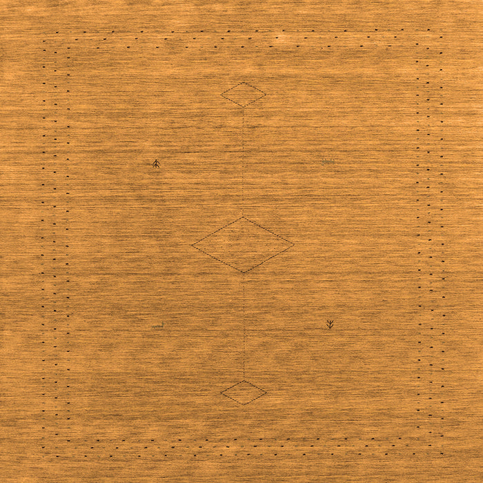 Serging Thickness of Abstract Orange Contemporary Rug, con2484org