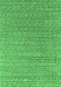 Abstract Emerald Green Contemporary Rug, con2484emgrn