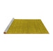 Sideview of Machine Washable Abstract Yellow Contemporary Rug, wshcon2484yw