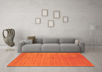 Machine Washable Abstract Orange Contemporary Rug, wshcon2485org