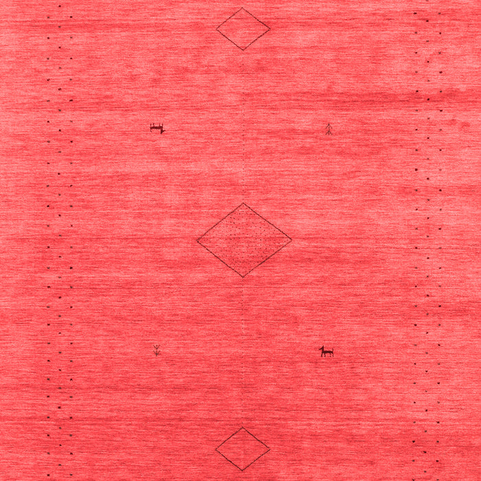 Machine Washable Abstract Red Contemporary Rug, wshcon2485red