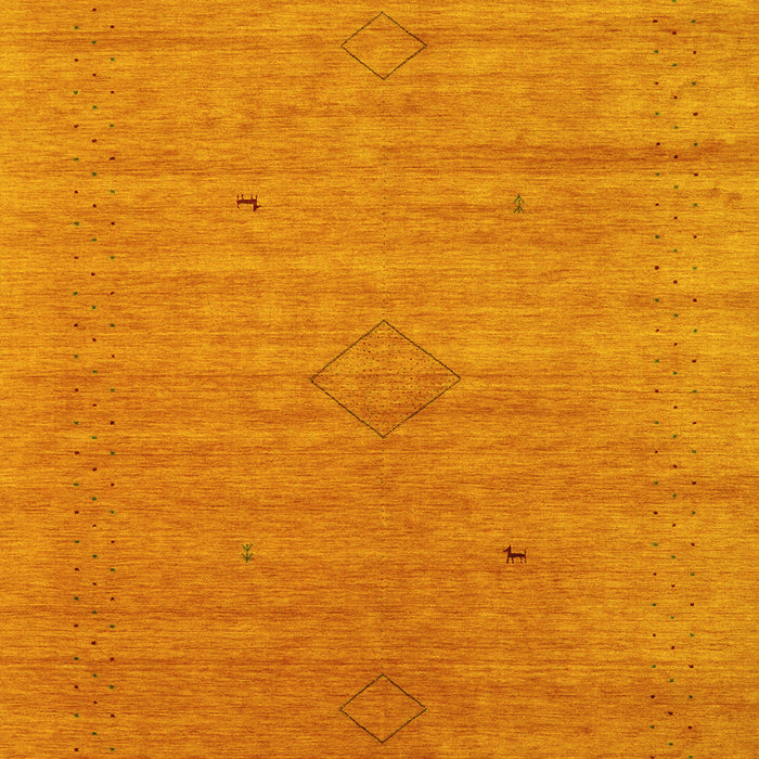 Abstract Yellow Contemporary Rug, con2485yw