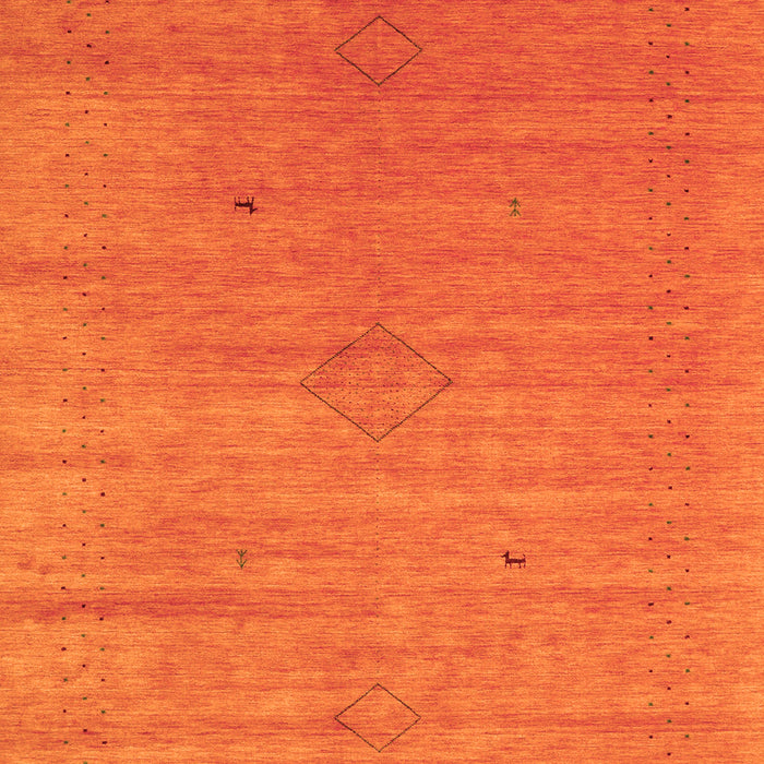 Serging Thickness of Machine Washable Abstract Orange Contemporary Area Rugs, wshcon2485org