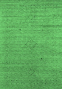 Abstract Emerald Green Contemporary Rug, con2485emgrn