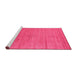 Sideview of Machine Washable Abstract Pink Contemporary Rug, wshcon2485pnk