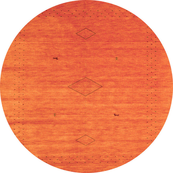 Machine Washable Abstract Orange Contemporary Area Rugs, wshcon2485org