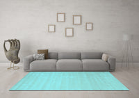 Machine Washable Solid Light Blue Modern Rug, wshcon2486lblu