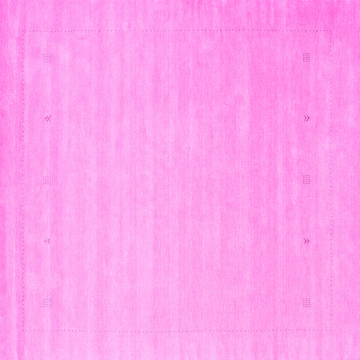 Square Solid Pink Modern Rug, con2486pnk