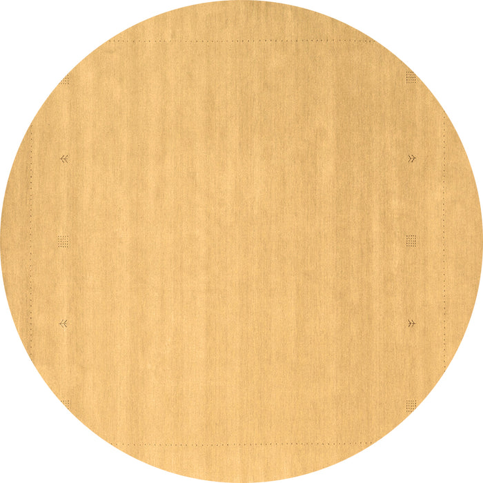Round Solid Brown Modern Rug, con2486brn