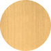 Round Machine Washable Solid Brown Modern Rug, wshcon2486brn