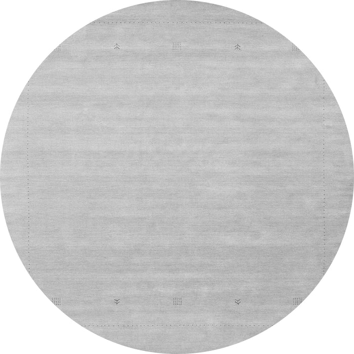 Square Solid Gray Modern Rug, con2486gry