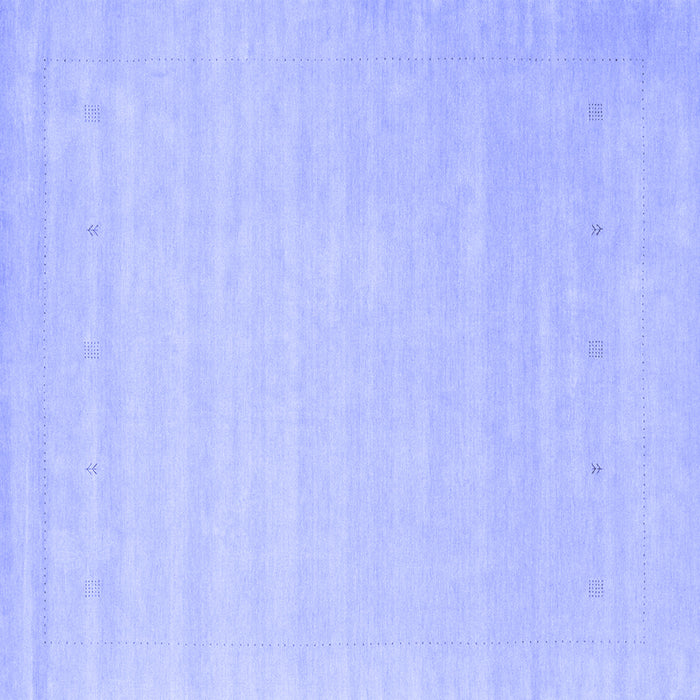 Square Solid Blue Modern Rug, con2486blu