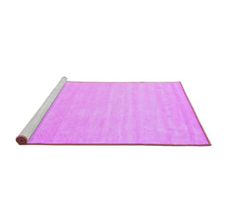 Sideview of Machine Washable Solid Purple Modern Area Rugs, wshcon2486pur