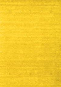 Solid Yellow Modern Rug, con2486yw