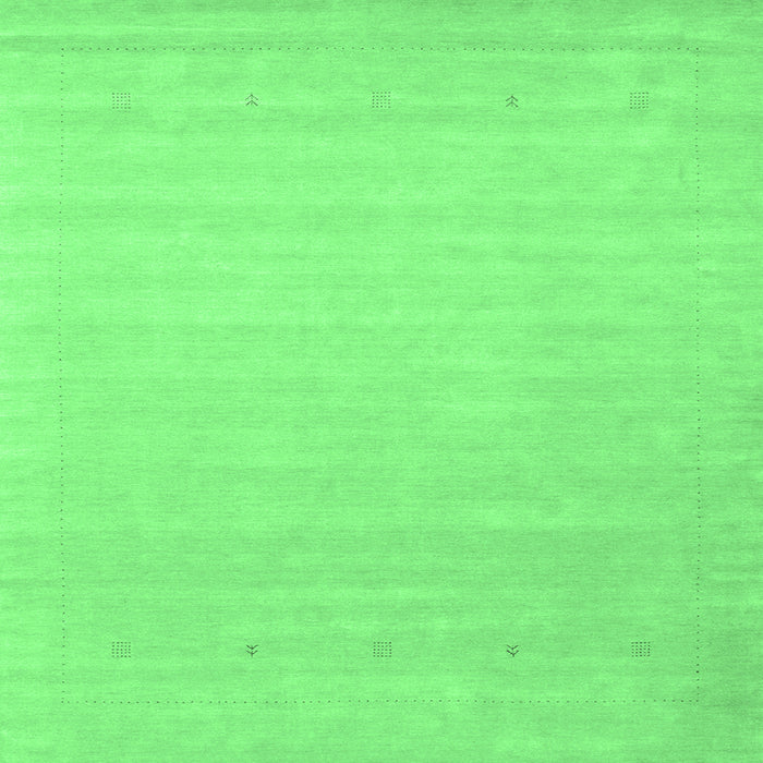 Square Machine Washable Solid Emerald Green Modern Area Rugs, wshcon2486emgrn