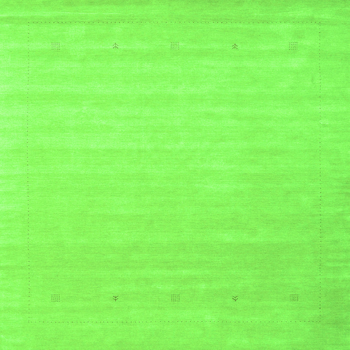 Serging Thickness of Solid Green Modern Rug, con2486grn