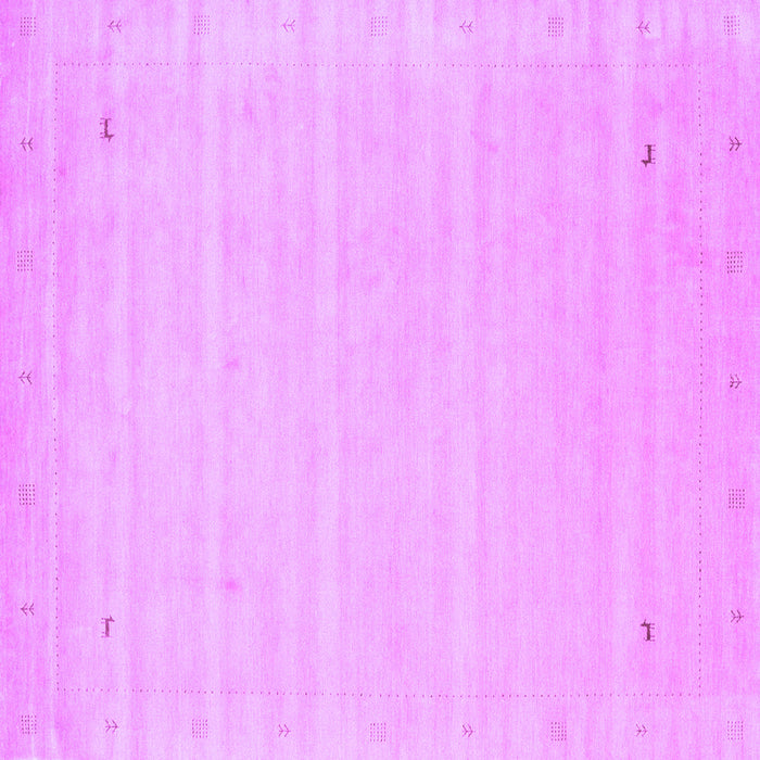 Square Machine Washable Solid Purple Modern Area Rugs, wshcon2487pur