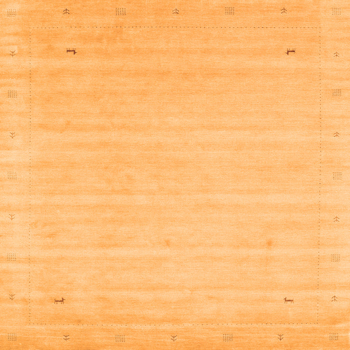 Serging Thickness of Solid Orange Modern Rug, con2487org