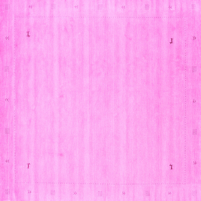 Square Machine Washable Solid Pink Modern Rug, wshcon2487pnk