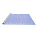 Sideview of Machine Washable Solid Blue Modern Rug, wshcon2487blu