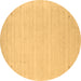 Round Machine Washable Solid Brown Modern Rug, wshcon2487brn