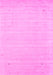 Machine Washable Solid Pink Modern Rug, wshcon2487pnk