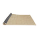 Thickness of Contemporary Brown Solid Rug, con2488