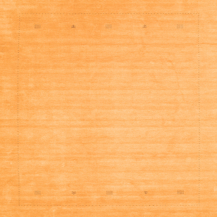 Serging Thickness of Solid Orange Modern Rug, con2488org