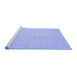 Sideview of Machine Washable Solid Blue Modern Rug, wshcon2488blu