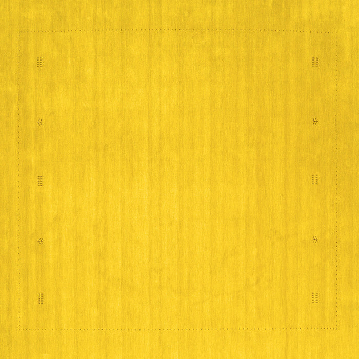 Square Solid Yellow Modern Rug, con2488yw