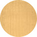 Round Machine Washable Solid Brown Modern Rug, wshcon2488brn