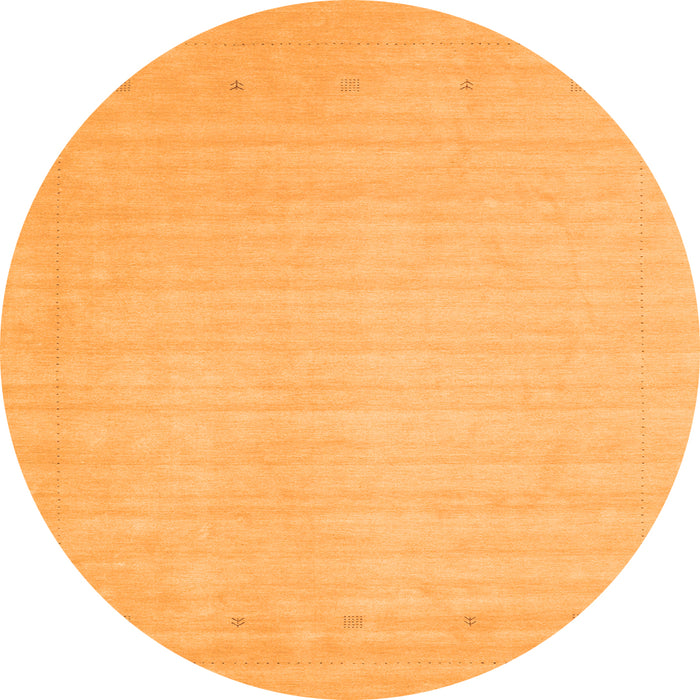 Square Solid Orange Modern Rug, con2488org