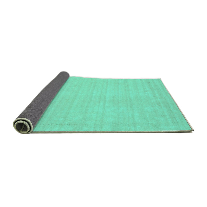 Sideview of Solid Turquoise Modern Rug, con2488turq