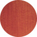 Round Abstract Brown Contemporary Rug, con2489brn