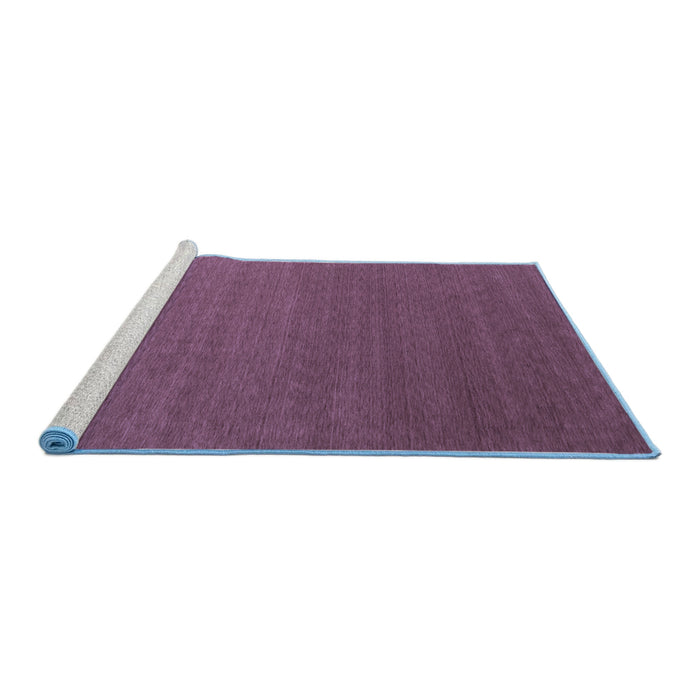 Sideview of Machine Washable Abstract Blue Contemporary Rug, wshcon2489blu