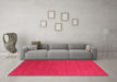 Machine Washable Abstract Pink Contemporary Rug in a Living Room, wshcon2489pnk