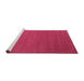 Sideview of Machine Washable Abstract Purple Contemporary Area Rugs, wshcon2489pur