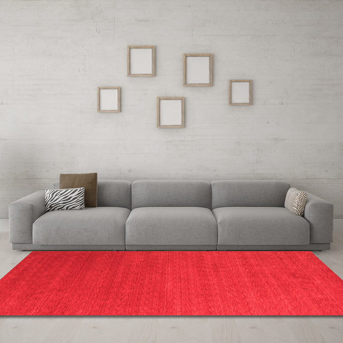 Contemporary Red Washable Rugs