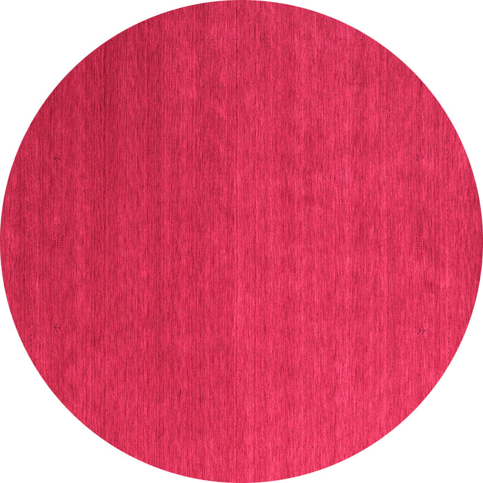 Round Abstract Pink Contemporary Rug, con2489pnk