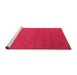 Sideview of Machine Washable Abstract Pink Contemporary Rug, wshcon2489pnk