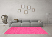 Machine Washable Abstract Pink Contemporary Rug, wshcon248pnk