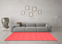 Machine Washable Abstract Red Contemporary Rug, wshcon248red