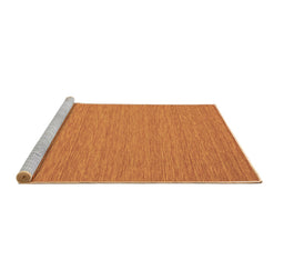Sideview of Machine Washable Abstract Brown Contemporary Rug, wshcon248brn