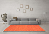 Machine Washable Abstract Orange Contemporary Rug, wshcon248org