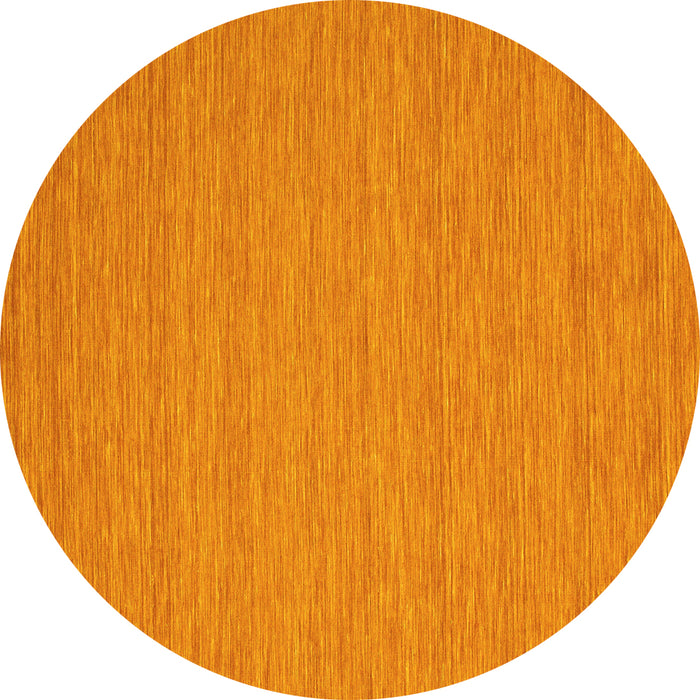 Round Machine Washable Abstract Yellow Contemporary Rug, wshcon248yw