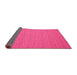 Sideview of Abstract Pink Contemporary Rug, con248pnk