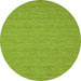 Square Abstract Green Contemporary Rug, con248grn